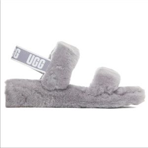 New UGG Gray Oh Yeah Slide Slippers